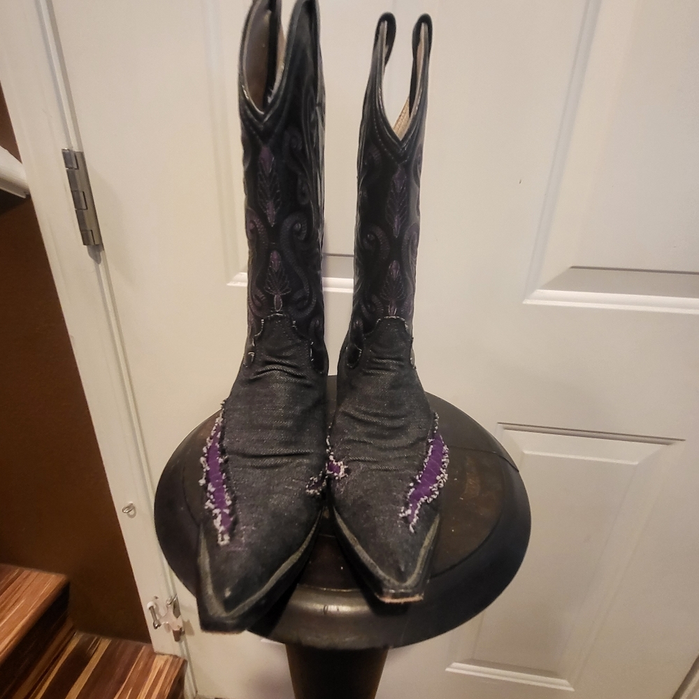 White Diamond Boots Size 8 Hand Made - Picture 4 of 14